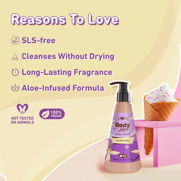 Vanilla Vibes Body Wash by Plum BodyLovin' - Image 5